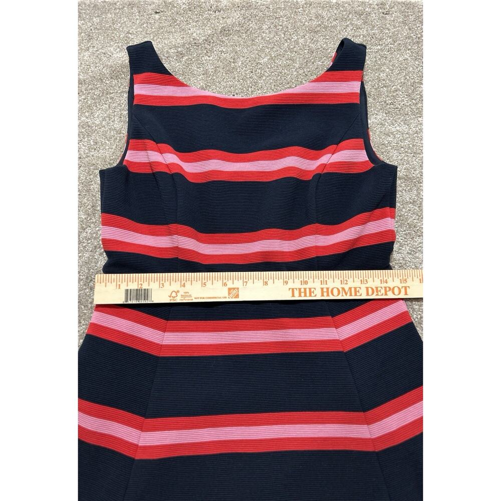 Boden Women’s 4P Petite Scarlet Ottoman Ponte Striped Dress Fit & Flare Pockets - Picture 5 of 10